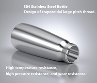 Prix Usine Design Moderne Portable Professionnel Siphon à Crème Fouettée en Acier Inoxydable 500 ml