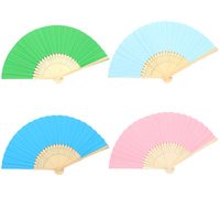Ventilateurs à main pliants en papier bambou personnalisés pour la peinture et la modélisation de cadeaux promotionnels
