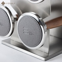 Ensemble d'haltères OEM&ODM en cuir de noyer argenté finition miroir 1kg 2kg 3kg Marque YouLi pour la maison, le bureau, l'appartement, la salle de sport