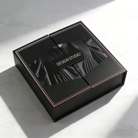 Boîte cadeau magnétique personnalisée pour homme avec emballage de vêtements en satin, emballage de luxe en papier pliable pour t-shirt, vente en gros