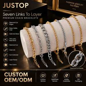 Pulsera de Eslabones en Forma de S al por Mayor, Cadena de Eslabones en Forma de S Personalizada, Joyería Chapada en Oro de 18K al por Mayor - Product Image 2