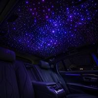 Kit de plafonnier de voiture DIY 32W à fibres optiques, éclairage d'ambiance LED à changement de couleur avec télécommande via application