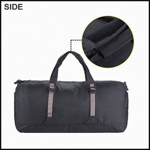 กระเป๋าเดินทางแบบพับได้ น้ำหนักเบาพิเศษ ผลิตจากไนลอน สำหรับออกกำลังกายและเล่นกีฬา พร้อมช่องใส่รองเท้า - Product Image 4