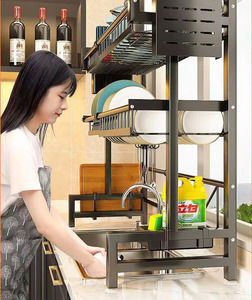 <span class=keywords><strong>Escurridor</strong></span> Retráctil <span class=keywords><strong>de</strong></span> <span class=keywords><strong>Platos</strong></span> <span class=keywords><strong>de</strong></span> Cocina, <span class=keywords><strong>Escurridor</strong></span> <span class=keywords><strong>de</strong></span> Cubiertos, Soporte para Tazón <span class=keywords><strong>de</strong></span> Fregadero, Estante Grande para <span class=keywords><strong>Platos</strong></span>, 2 Niveles, Acero al Carbono - Product Image 4