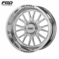 Roues de camion personnalisées 22x12 24x14 26x16 chromées polies tout-terrain forgées pour GMC Chevy Ford F150 F250 F350