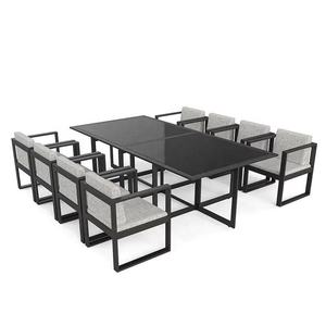 Home Courtyard Patio Metal Garden <b>Table</b> <b>and</b> <b>Chairs</b> Customized Luxury Aluminium Outdoor Dining Furniture <b>Table</b> <b>Chair</b> - Product Image 1