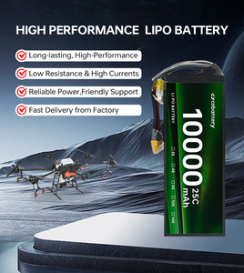 Batería de iones de litio de alta tasa de descarga (C-rate) 4S 6S 7S 8S 12S 14.8V 22.2V HV 3.8V 10000mAh 12000mAh 8000mAh 25C 50C para uso en aviones - Product Image 5