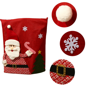 Copertura decorativa della sedia di <span class=keywords><strong>natale</strong></span> copertura dello sgabello del fumetto Babbo <span class=keywords><strong>Natale</strong></span> pupazzo di neve decorazione della copertura della sedia per la festa di <span class=keywords><strong>Natale</strong></span> arredamento per la casa - Product Image 4