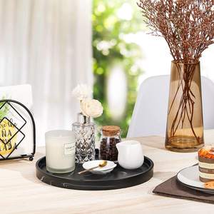 Plateau rond en résine salle de bain vanité plateau cuisine évier rangement plante comptoir organisateur plateau de service - Product Image 5