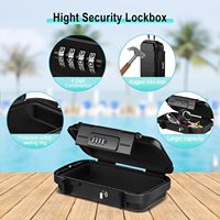 Tragbare Wasserdichte Diebstahlsichere Mini-Reise-Safebox mit Digitalschloss Abnehmbares Stahlkabel CE/3C Zertifiziert für Strandnutzung