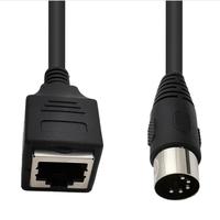 Câble adaptateur MIDI 5 broches DIN vers RJ45 8P8C avec gaine en PVC et blindage combiné, produit en stock