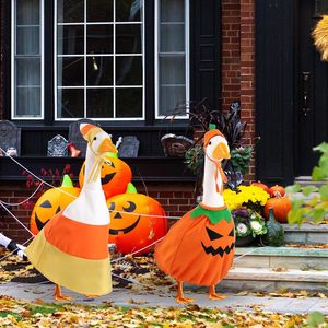 Décoration d'extérieur H46 pour Halloween, <span class=keywords><strong>en</strong></span> forme d'oie, <span class=keywords><strong>en</strong></span> tissu, style Art Déco, faite à la main, pour pelouse, porche, automne, patio, jardin, diamètre 23 pouces - Product Image 2