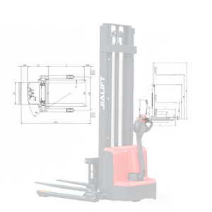 Transpalette Électrique Autoporté de 1,3 Tonne avec Hauteur de Levage de 1,6 à 3,5 m et Moteur DC pour la Manutention de Palettes en Entrepôts et Ateliers - Product Image 6
