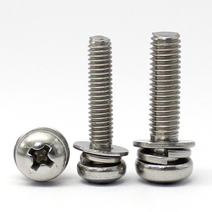 304 #   Tornillos de Cabeza Phillips de Acero Inoxidable GB9074.4 Ensamblados con Arandela Plana y Arandela de Resorte - Product Image 2