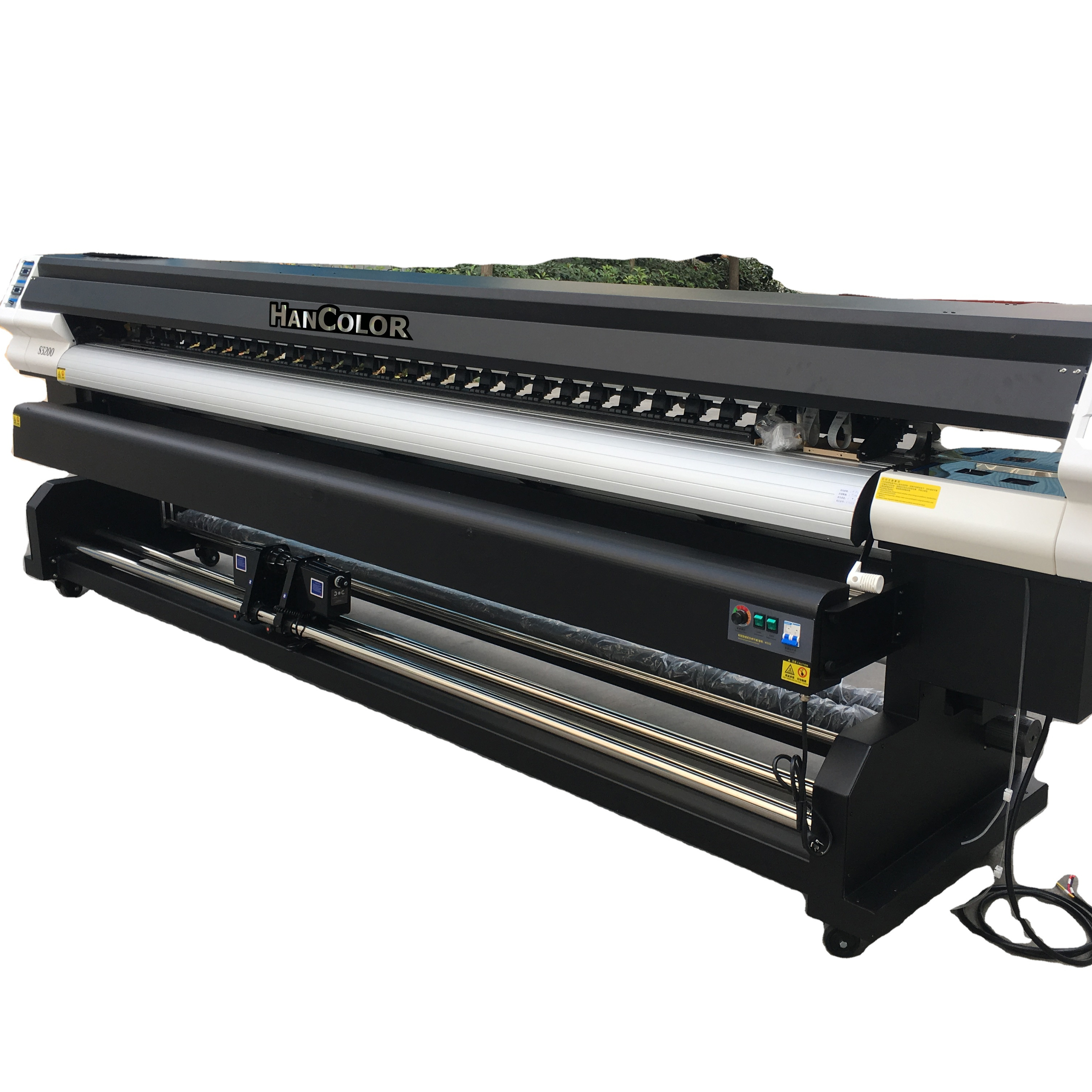 Flag Printer HC-3200 - 3.2m flag & banner printer for soft signage: dye-sublimation fabric output, high speed, low cost. Trusted by advertising companies in 80+ countries.