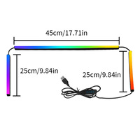 Bande lumineuse LED intelligente USB pour TV et jeux, synchronisation musicale RGB, rétroéclairage LED pour moniteur, décoration de salle de jeux PC, cadeaux de Noël