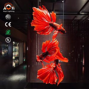 <span class=keywords><strong>Lampe</strong></span> LED suspendue de grande taille pour poissons Betta - <span class=keywords><strong>Lampe</strong></span> d'inspiration Feng Shui pour espaces commerciaux et atriums - Product Image 1