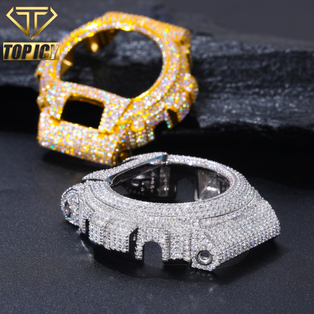 2026 Luxury Men's Hip Hop Jewelry 925 Sterling Silver VVS Moissanite Iced Out DW6900RL Watch Bezel Case Pass Diamond Test
