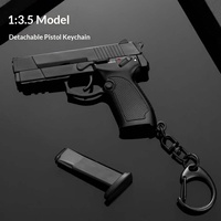 Porte-clés Pendentif Pistolet, Best-seller Transfrontalier, Modèle de Pistolet Type 92 à l'échelle 1:3 en ABS Détachable, Parfait comme Cadeau