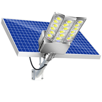 Lampadaire solaire LED haute puissance Lurong 2024, étanche IP65, 500W, avec batterie, pour jardin et extérieur, avec 18 ampoules
