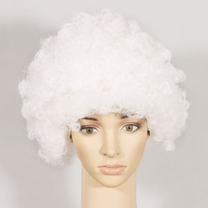 FX-HA23 Halloween Costume Perruque Coloré Moelleux Fibre Synthétique Cheveux Réglable Haute Dentelle Football Fan Coiffe Clown Personnalisé - Product Image 5