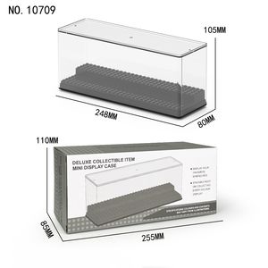 BLOCKMOC 2-Layer <b>Clear</b> 3D Cartoon Mini Figurine <b>Display</b> Case Plastic Storage Cabinet for Ages 6+ Kid Intelligence Development - Product Image 4