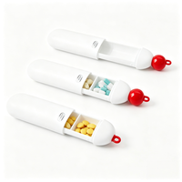 Boîte en plastique ABS, distributeur portable, mini boîte de rangement pour pilules, haute qualité, vente en gros pour le stockage quotidien des comprimés et les voyages