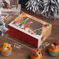 Meilleures ventes : Dossiers cadeaux en papier kraft pour enfants, nouvellement emballés, recyclables, avec finition vernie et doublure en éponge, pour biscuits de Noël et du Nouvel An