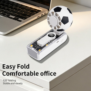 Mini Ventilador de Mano Portátil Plegable Recargable, Recuerdo de Partido de Fútbol, Regalo, Ventilador con Compresa Frí<span class=keywords><strong>a</strong></span> - Product Image 5