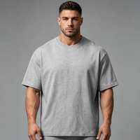 T-shirt à manches courtes pour homme, en coton à séchage rapide, coupe ample, grande taille, col rond, couleur unie, hauts de sport pour l'entraînement physique, les sports décontractés