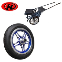 12 "Sulky chariot poney chariot Design de mode jante en aluminium roues de chariot de chariot en caoutchouc gonflable