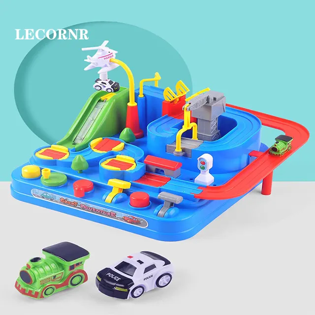 ילדי מכונית כיף הרפתקאות סט מסלול צעצוע אינרציה שקופיות מסלול רכב צעצועי sdiecast 1:18 hotwheel