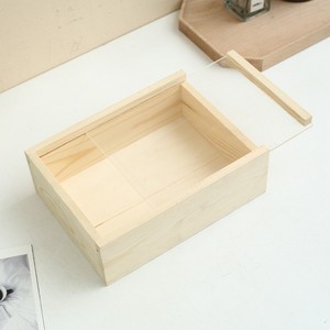 Caja de almacenamiento de madera, organizador de escritorio Rectangular de 20x15x7cm para embalaje de joyería, dulces y recuerdos - Product Image 1