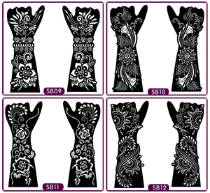<span class=keywords><strong>Prix</strong></span> le plus bas : Pochoirs de tatouage au henné pour l'art corporel, autocollants de tatouage au henné temporaires, pochoirs de tatouage réutilisables en gros - Product Image 5