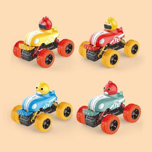 Coche de juguete divertido con impacto, de plástico, con función de retroceso y lanzamiento, acrobático, de dibujos animados, para niños, para jugar en interiores y exteriores, regalo creativo - Product Image 5