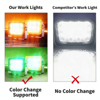 Lampe de travail LED 36 LED 7 modes multicolore pour chariot élévateur et construction 2000-6000K IP67 10-60V DC 12V 24V pour camion industriel