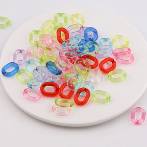 Colorful Transparent U Shaped Plastic Resin Chain Links For DIY Jewelry <b>Bag</b> Accessories 19mm - Product Image 2
