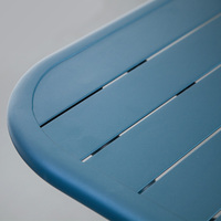 Ensemble table à manger et chaises d'extérieur en aluminium pour balcon de jardin pour rue Mobilier pour espace public Table d'extérieur Chaise moderne Banc