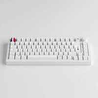 Clavier sans fil Akko Black on White 5075B Plus français rétroéclairé RVB AZERTY pour gamer, clavier mécanique rechargeable pour ordinateur de bureau