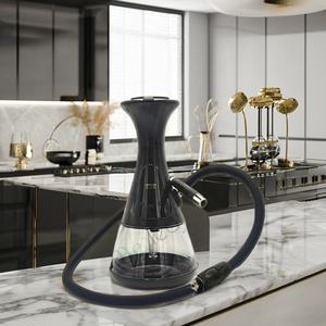 Venta al por mayor <span class=keywords><strong>recargable</strong></span> eléctrico esmerilado LED Hookah logotipo personalizado Bar Chicha coche viaje Vapers Hookah sabor electrónico Shisha gratis - Product Image 4