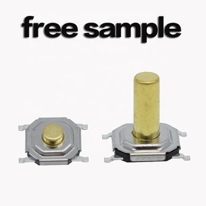 TS-1187 5.2*5.2 4 PIN Kim Loại Tactile 12V Micro SMT SMD Cooper Stem Chuyển Đồng Feet Cooper Cảm Ứng Tact Chuyển - Product Image 3