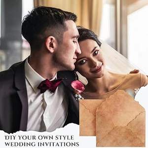 Enveloppe marron personnalisée enveloppe recyclée enveloppes vintage pour carte de voeux d'invitation d'annonce d'artisanat - Product Image 6