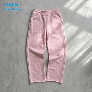 <span class=keywords><strong>Pantaloni</strong></span> da tuta pesanti da donna a gamba larga con bordo grezzo, joggers ampi <span class=keywords><strong>in</strong></span> cotone felpato, <span class=keywords><strong>pantaloni</strong></span> lounge per l'estetica Y2K e lo streetwear - Product Image 3