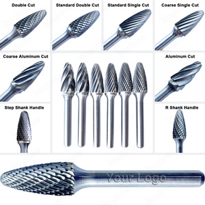 Fraiseuses rotatives <span class=keywords><strong>en</strong></span> carbure de tungstène poli à double coupe avec brise-brisures pour le fraisage de la fonte - Product Image 4