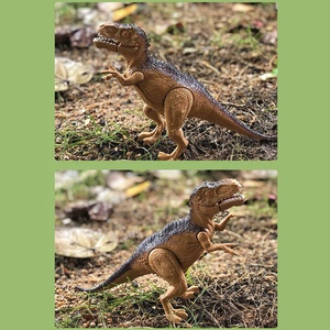 Juguete de Dinosaurio Caminante de Cuerda, Figura de Dinosaurio de Goma Suave, Serie de Modelos de Parque de Dinosaurios con Sonido de Rugido, Movimiento de Sacudida y Luz - Product Image 3
