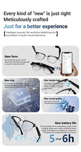 Gafas de cámara Ai UV400, gafas de sol antiluz azul con funciones de vídeo y foto para escuchar canciones y cambiar imágenes - Product Image 6