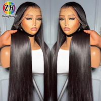 Wig rambut asli Vietnam single donor double drawn bone straight, beli wig rambut manusia asli dengan kutikula sejajar, grosir wig rambut manusia asli