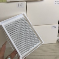 Plateau XL noir mat 2D 3D 4D 5D 0.1MM grand plateau 20 rangées de ventilateurs préfabriqués à tige courte cils de marque privée personnalisés