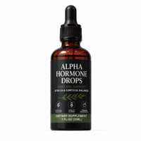 Gouttes de soutien vitalité Alpha Hormone Cortisol OEM Marque Privée Équilibre du Stress Hommes Adultes Énergie Sommeil Immunité Antioxydant