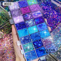 Palette de fards à paupières en gel scintillant métallique satiné lumineux HKH Custom 24 couleurs, multi-tons, waterproof, facile à nettoyer
